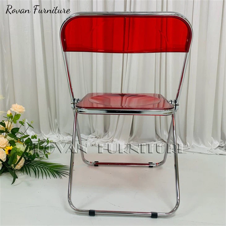 iron acrylic folding chair